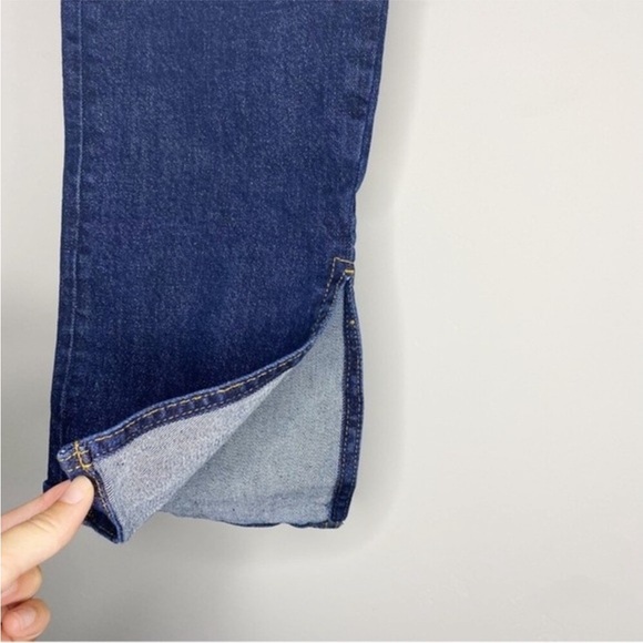 👖 Anthropologie Pilcro Medium to Dark Wash Denim Split Leg Jeans 32” Waist - Picture 7 of 15